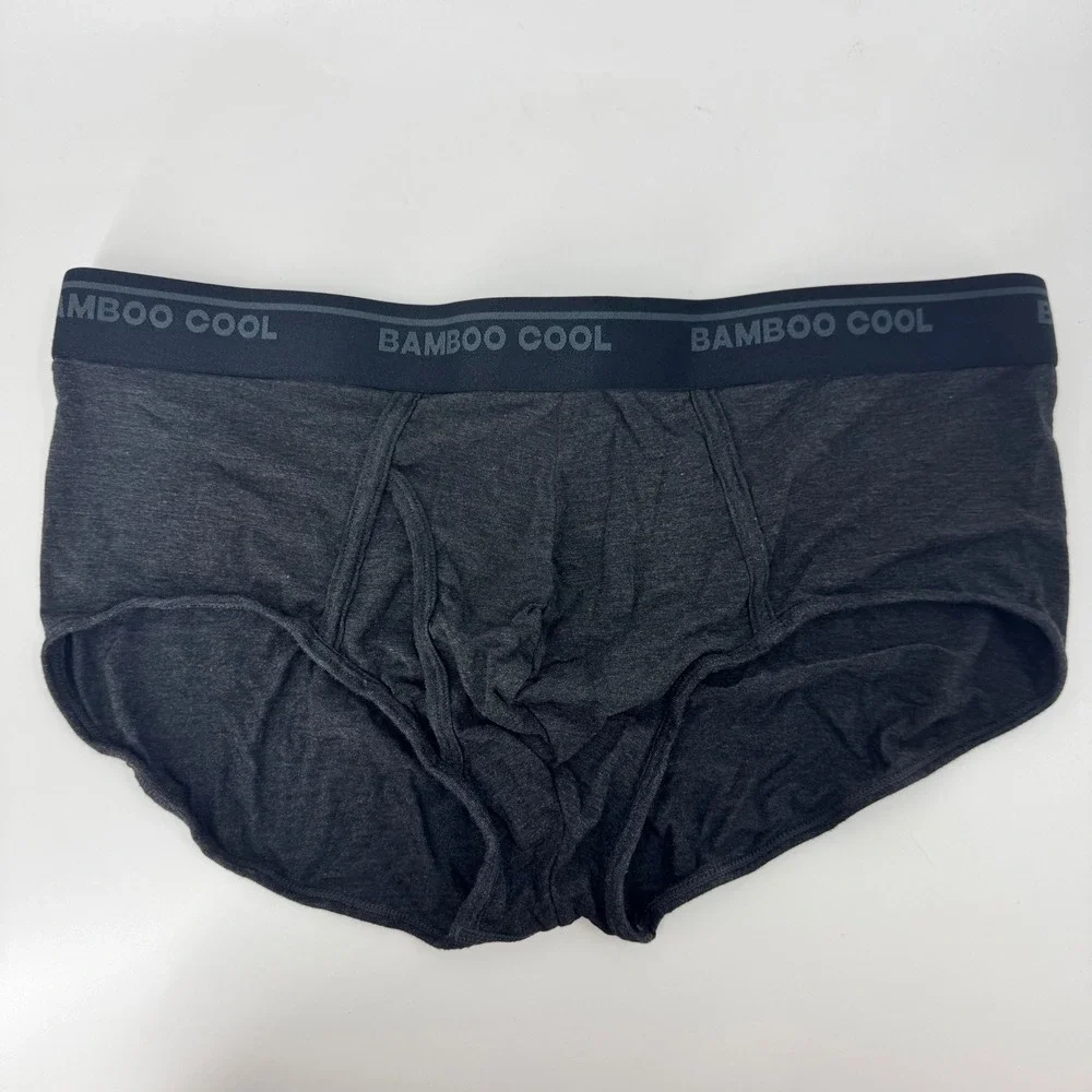 BAMBOO‎ COOL Men's Charcoal Gray Brief Underwear Size Large